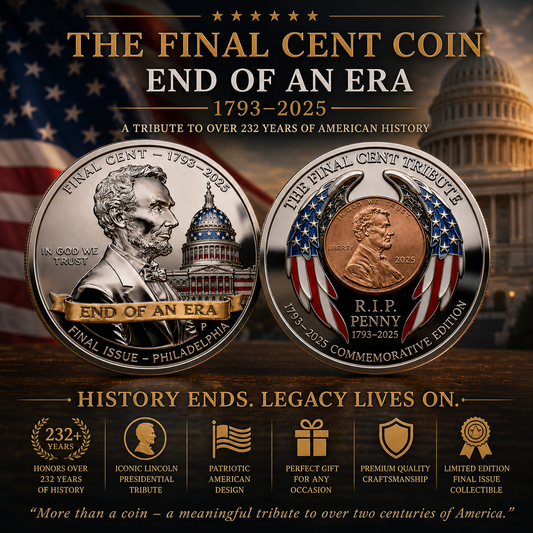 NavoraCo™ THE FINAL CENT COIN  · END OF AN ERA ( 1793–2025 )