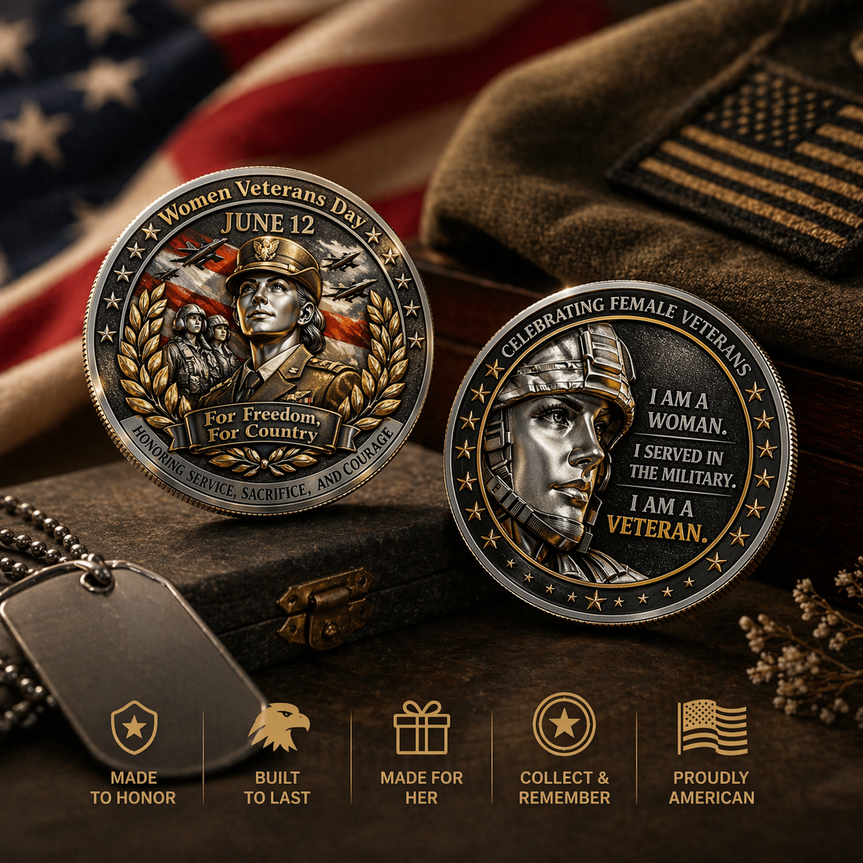 NavoraCo™ WOMEN VETERANS DAY COMMEMORATIVE COIN